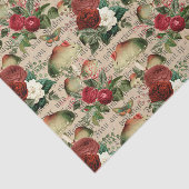 バラとキノコのアンティークの切り離し紙 薄葉紙 (詳細)