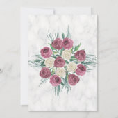 バラとクラシック車の結婚式招待状 招待状 (裏面)