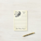 バラとクロウウッズのポストイットノート ポストイット (デスク上)