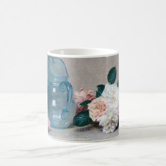 バラとグラスジュグ、アンリファンタン – ラトゥール コーヒーマグカップ (中央)