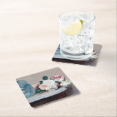 バラとグラスジュグ、アンリファンタン – ラトゥール スクエアペーパーコースター (インサイチュ)