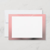 バラとグレーの枠線付招待状テンプレート 招待状 (裏面)