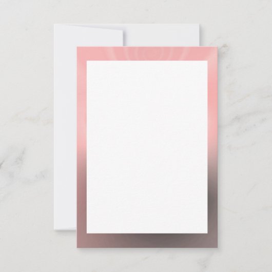 バラとグレー縁ど空白の招待状テンプレート 招待状 (正面)