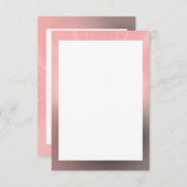 バラとグレー縁ど空白の招待状テンプレート 招待状 (正面/裏面)