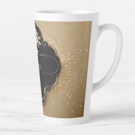 バラとゴールデンきらめく詳細 カフェラテマグ