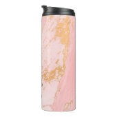 バラとゴールドの大理石模様のオーダーメイド タンブラー (回転右)