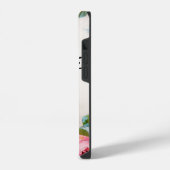 バラとジャスミンのモノグラム iPhoneケース (左側面)