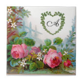 バラとジャスミン タイル (正面)