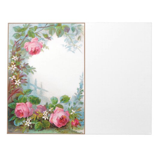 バラとジャスミン ノートパッド (正面)