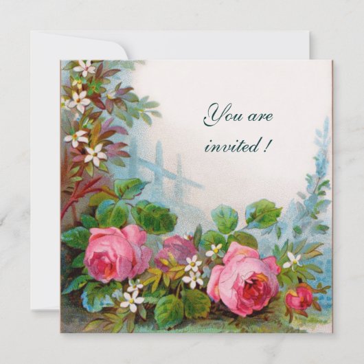 バラとジャスミン 招待状 (正面)