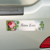 バラとジャスミン、 花の美しさ 自然愛好家 バンパーステッカー (車上)