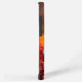 バラとスカルファイアーケースのエッジ – iPhone Samsung Galaxyケース (右側面)