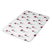 バラとステムロマンチックなバレンタインデーデザイン バスマット (アングル)