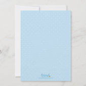 バラとストライプブルーボーイベビーシャワー招待状 招待状 (裏面)