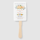 バラとタイ結婚スルの式プログラム ハンドファン (正面)