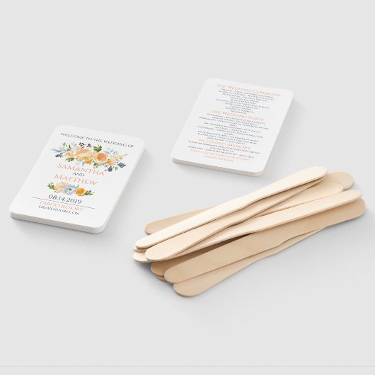 バラとタイ結婚スルの式プログラム ハンドファン (組立なし)