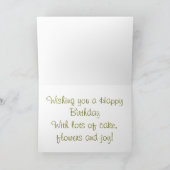 バラとタッセルハッピーバースデーカード カード (内部)