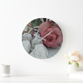 バラとタッセル壁時計 ラウンド壁時計 (ホーム)
