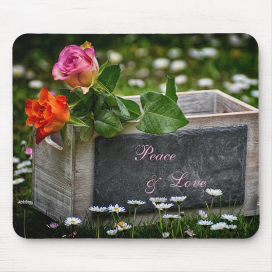 バラとダイズ マウスパッド (正面)