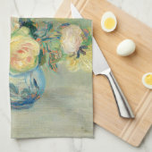 バラとダリアの花瓶 |ルノアール キッチンタオル (四つ折り)