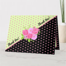 バラとダリアサンキューカード
