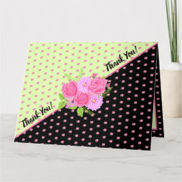 バラとダリアサンキューカード カード