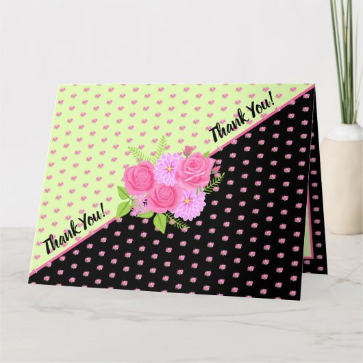バラとダリアサンキューカード カード (正面)