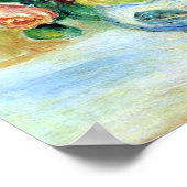 バラとダリアスバイルノアールプリント ポスター (角)