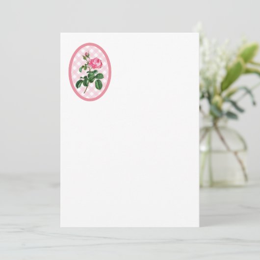 バラとチェック 招待状 (スタンド正面)