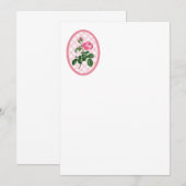 バラとチェック 招待状 (正面/裏面)