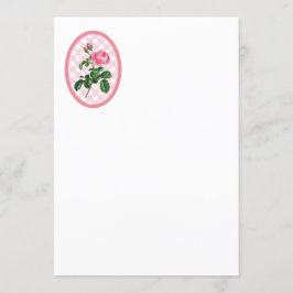 バラとチェック 招待状