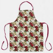 バラとトンボ エプロン (正面)