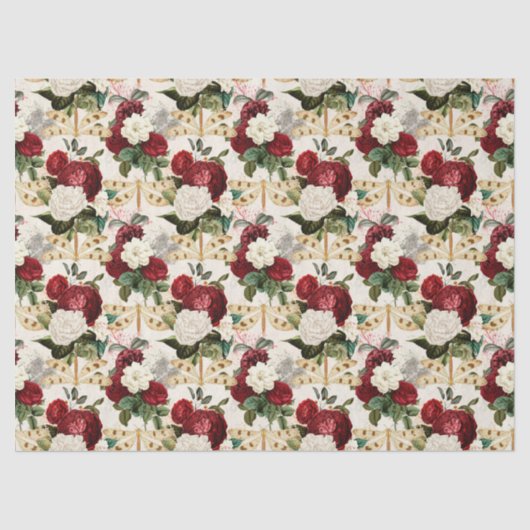 バラとトンボ(デザイン10) 薄葉紙 (正面)