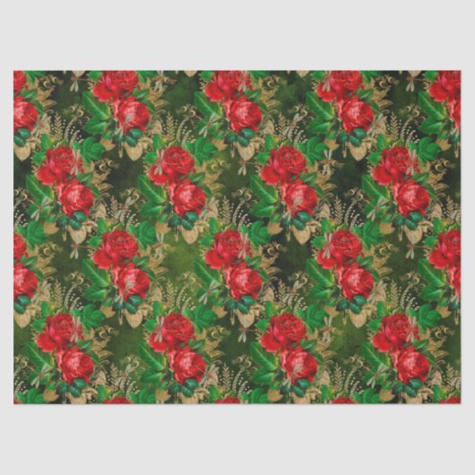 バラとトンボ(デザイン13) 薄葉紙 (正面)