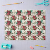 バラとトンボ(デザイン14) 薄葉紙 (クラフト)