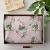 バラとトンボ(デザイン2) 薄葉紙 (ギフト)