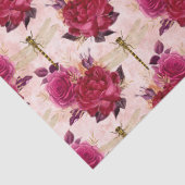 バラとトンボ(デザイン3) 薄葉紙 (詳細)