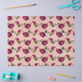 バラとトンボ(デザイン4) 薄葉紙 (クラフト)