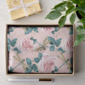 バラとトンボ(デザイン6) 薄葉紙 (ギフト)