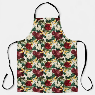 バラとトンボ(デザイン8) エプロン