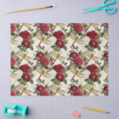 バラとトンボ 薄葉紙 (クラフト)