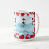 バラとハートバレンタインマグ コーヒーマグカップ (正面右)