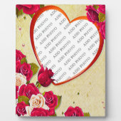 バラとハートフレーム写真プラークの追加 フォトプラーク (正面)