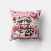 バラとハートラクーンヴァレンティネス クッション (裏面)