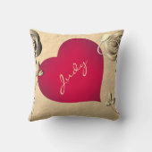 バラとハート装飾用クッション クッション (裏面)