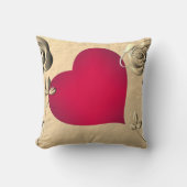 バラとハート装飾用クッション クッション (正面)