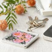 バラとハート～キーチェーン キーホルダー (側面)