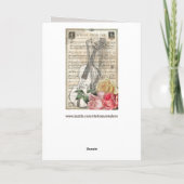 バラとバイオリンのグリーティングカード シーズンカード (裏面)