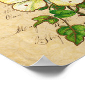 バラとバタフライプリント ポスター (角)