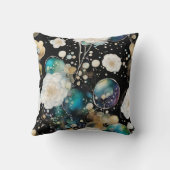 バラとバブルの抽象芸術 クッション (裏面)